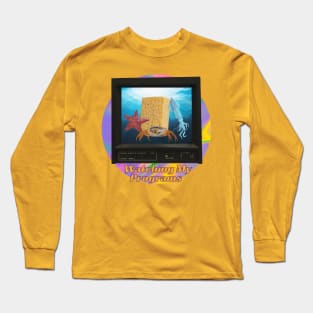 SpongeBob Watching My Programs 90s Kid Long Sleeve T-Shirt